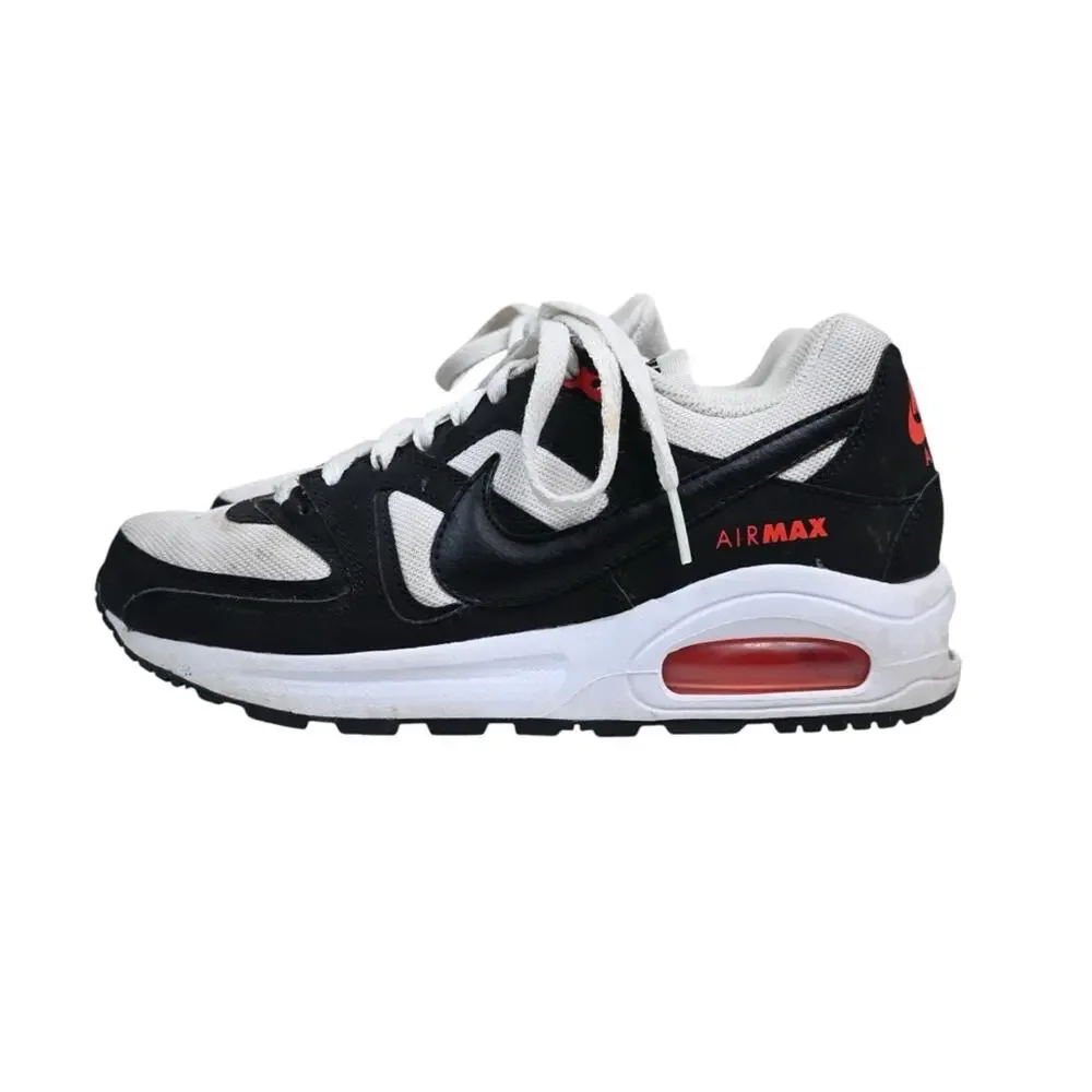 Nike Air Max Youth 6.5Y Command Flex Black White Red Sneakers 844346-100